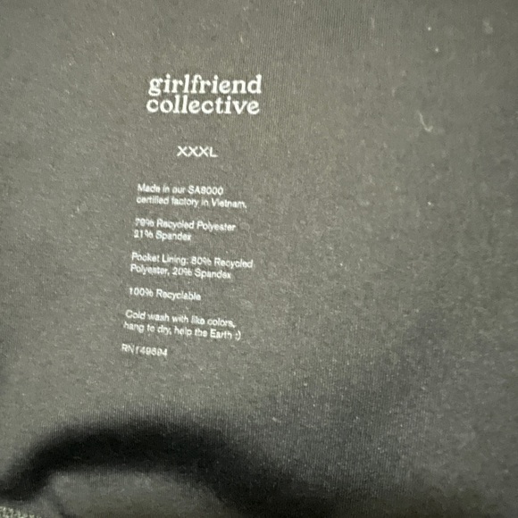 Girlfriend Collective Black Compressive Pocket Inseam 25" Legging $88 Small XXXL - Picture 6 of 6